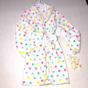 Girl’s Modern Kids Hearts Robe